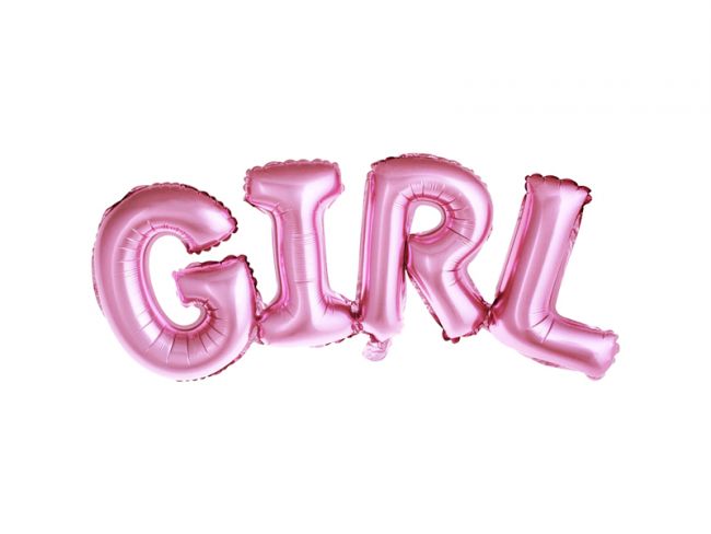 Pinkki "Girl" ilmapallobanneri