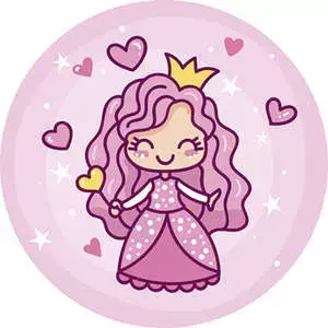 Postikortti pyöreä prinsessa