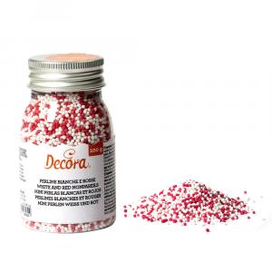 Nonparellit, punainen ja valkoinen 100g - Decora