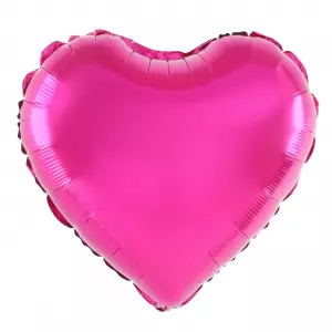 Foliopallo sydän fuksianpunainen 45 cm