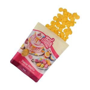 Deco Melts, kelta-oranssi mangon makuinen 250 g - Funcakes
