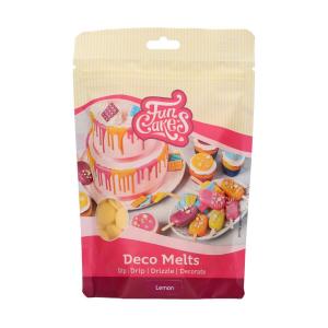 Deco Melts, keltainen sitruunan makuinen 250 g - Funcakes