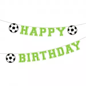 Happy Birthday banneri jalkapallo, 250 cm