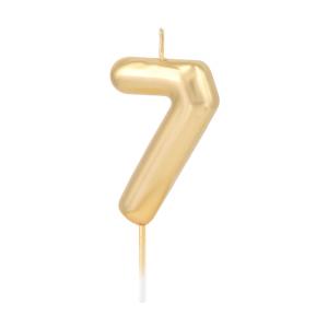 Numerokynttilä – Kulta 6 cm, nro 7