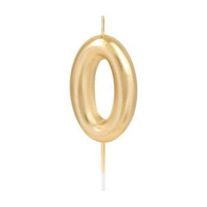 Numerokynttilä – Kulta 6 cm, nro 0