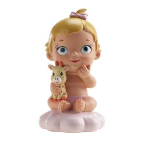 Kakunkoriste tyttövauva ja kirahvi, 10,5 cm