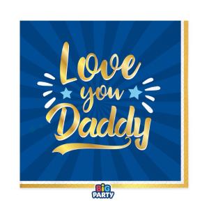 Lautasliinat Love you Daddy 33 x 33 cm, 16 kpl