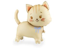 Foliopallo kissa pyörillä, 61 x 65 cm ilmatäytteinen