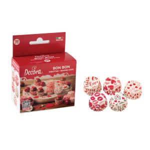 Minimuffinivuoat Rakkaus 5 erilaista, 100 kpl - Decora