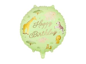 Foliopallo safari "Happy Birthday" 45 cm