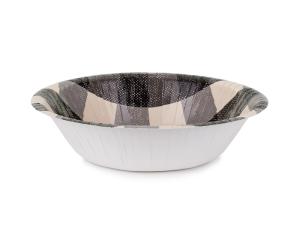 Ruudulliset paperikulhot / syvät lautaset, 6 kpl