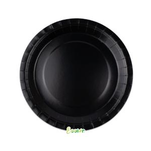 Pahvilautaset musta 24 cm, 25 kpl