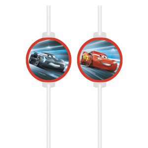 Cars paperiset juomapillit, 4 kpl