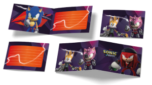 Sonic kutsukortit, 6 kpl