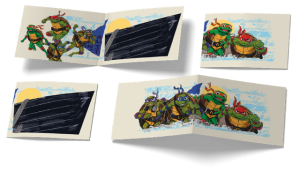 Ninja Turtles Teini-ikäiset mutanttininjakilpikonnat kutsukortit, 6 kpl