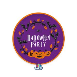 Pahvilautaset Halloween Party 22 cm, 6 kpl