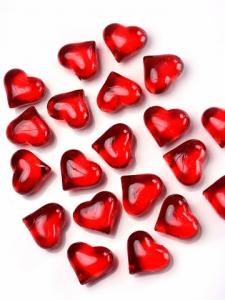 Sydänkoriste 2,1 cm punainen, 30 kpl
