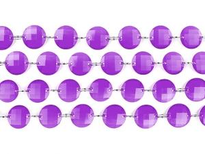Kristalliketju pyöreä 1,8 cm violetti, 1 metri