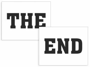 Kenkätarrat "THE END", 2 kpl