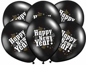 Happy New Year ilmapallot, 6 kpl/pkt