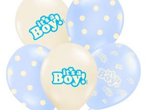 Ilmapallot "Its a boy" vaaleansininen, 6 kpl