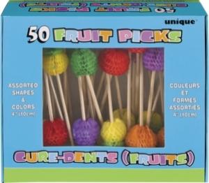 Trooppiset hedelmät cocktail-tikut, 50 kpl