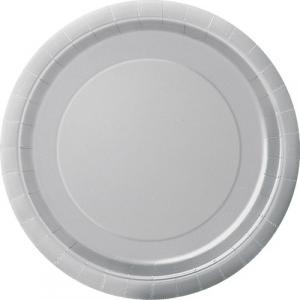 Iso pahvilautanen hopea 23 cm, 16 kpl