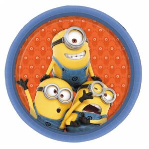 Minion Itseilkimys pieni pahvilautanen 17,8 cm, 8 kpl