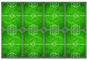 Jalkapallo vihreä muovinen pöytäliina 120 x 180 cm