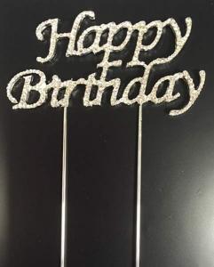 Kakunkoriste Happy Birthday "timanteilla"