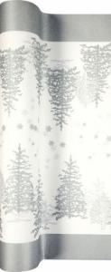 Kaitaliina talvimaisema "puita ja lumihiutaleita" 4,9m x 0,40 m