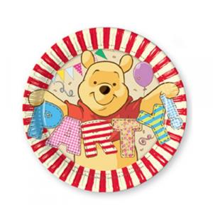 Nalle Puh pienet pahvilautaset 19,5 cm, 8 kpl