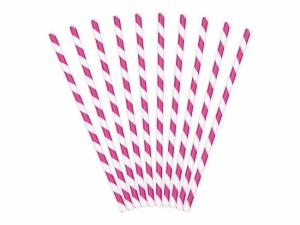 Paperipillit raidat / "stripes" fuksia, 10 kpl