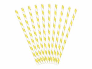 Paperipillit raidat / "stripes" keltainen, 10 kpl
