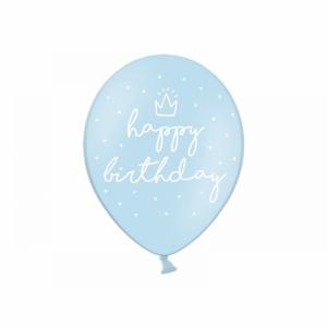 Happy Birthday ilmapallo vaaleansininen, 6 kpl