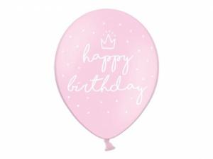 Happy Birthday ilmapallo pinkki, 6 kpl