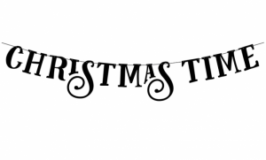 Christmas Time jouluinen-banneri, 80 cm