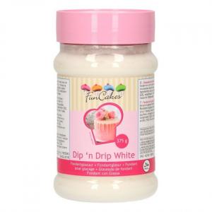 Dip n drip valmis kuorruteaine, valkoinen, 375 g - FunCakes