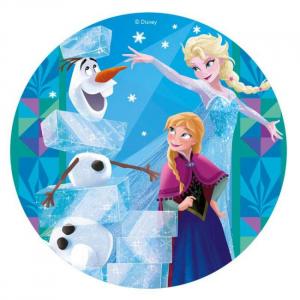 Syötävä kakkukuva Frozen Elsa, Anna & Olaf