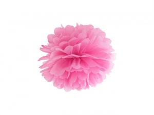 Pom pom silkkipaperikukka 25 cm pinkki, 1 kpl