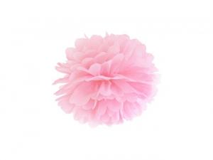 Pom pom silkkipaperikukka 25 cm vaaleanpunainen, 1 kpl