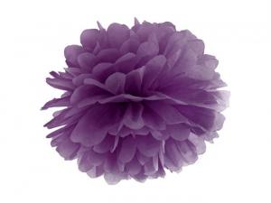 Pom pom silkkipaperikukka 35 cm violetti, 1 kpl