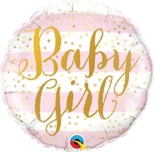 Foliopallo Baby girl vaaleanpunaraidat
