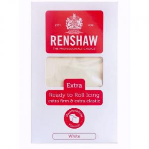 Sokerimassa vaahtokarkin makuinen, White (valkoinen) 1 kg - Renshaw EXTRA