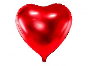 Foliopallo punainen sydän 45 cm