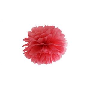 Pom pom silkkipaperikukka 25 cm punainen