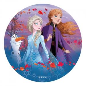 Syötävä kakkukuva Frozen 2 Elsa, Anna ja Olaf, 20 cm