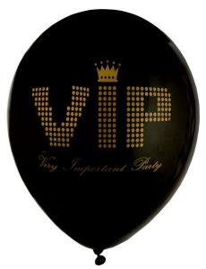 Ilmapallot musta VIP (Very Important Party), 8 kpl