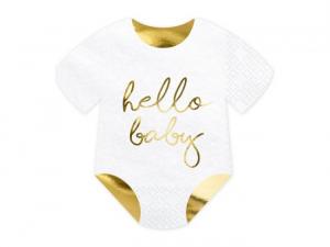 Lautasliina vauvanbody "Hello Baby", 20 kpl