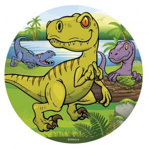 Syötävä sokerikakkukuva Dinosaurus 16 cm